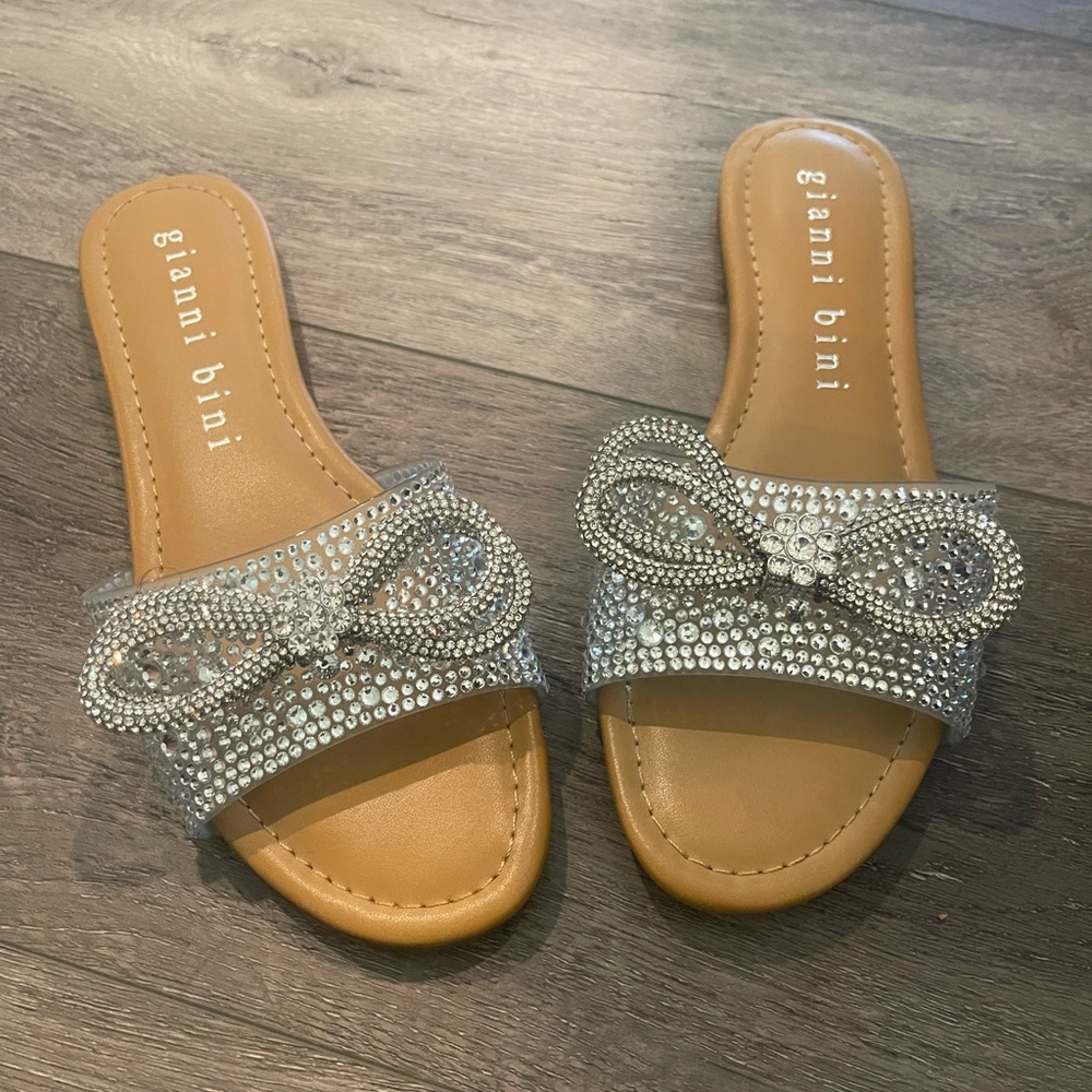 Gianni Bini Silver Rhinestone Women's Sandals